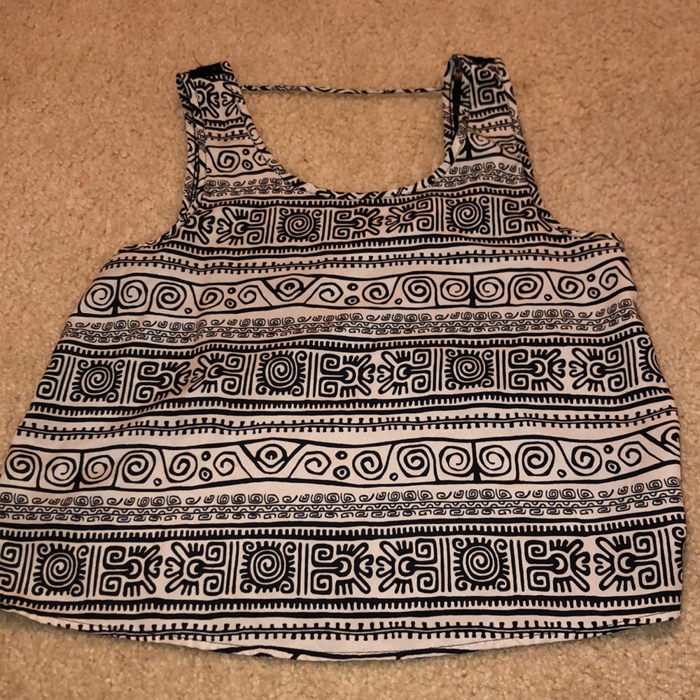 Black shirt with tribal design